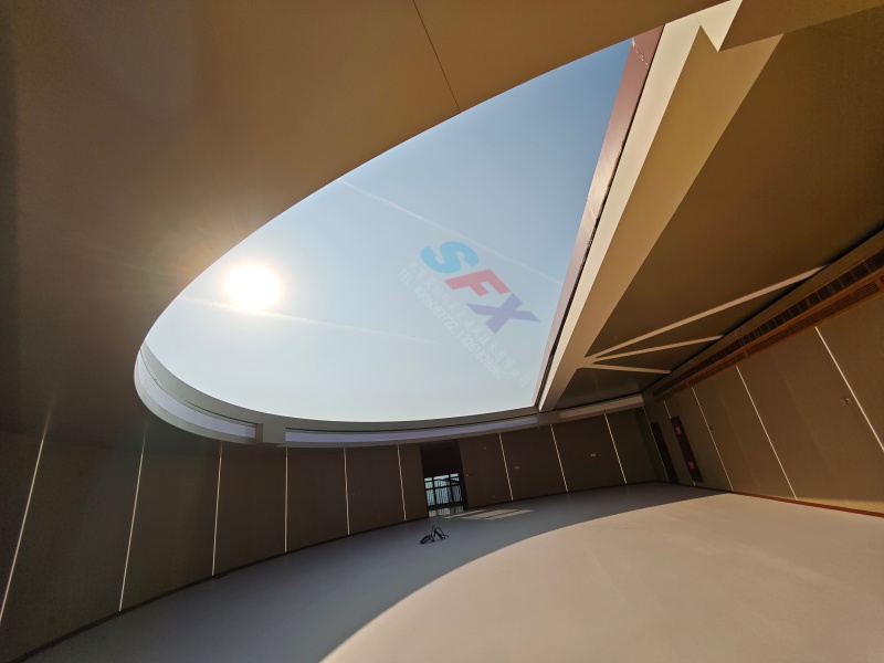 杭州市天元公學樓頂星空室大型雙層圓形開合屋頂項目案例